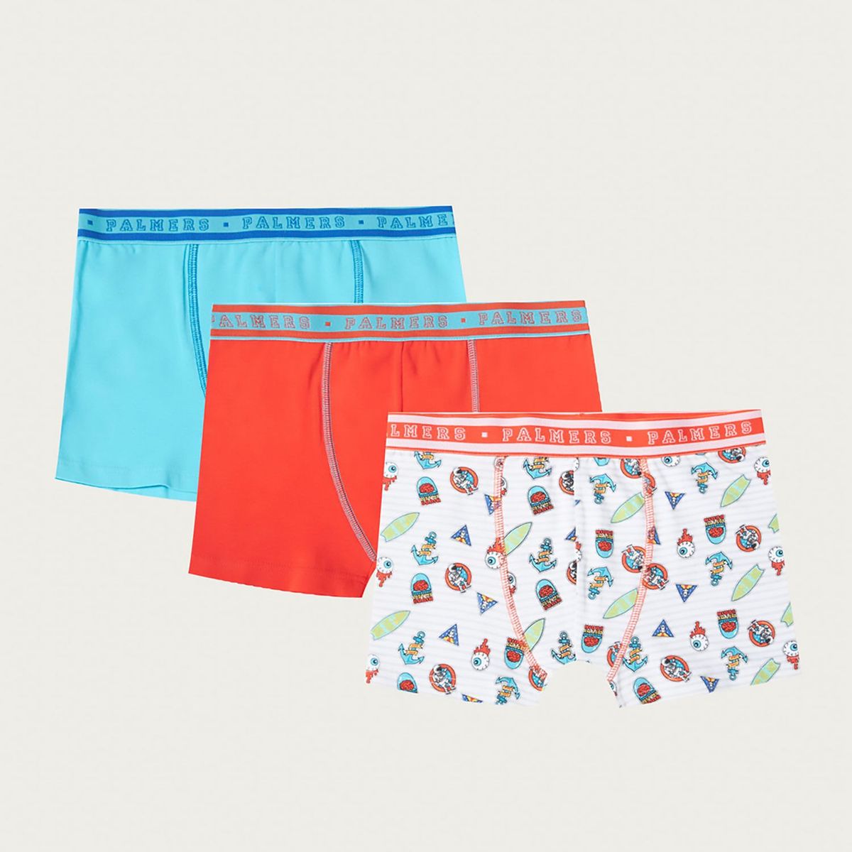 PALMERS - Boxer Niño Pack X3 Algodón Orgánico Palmers