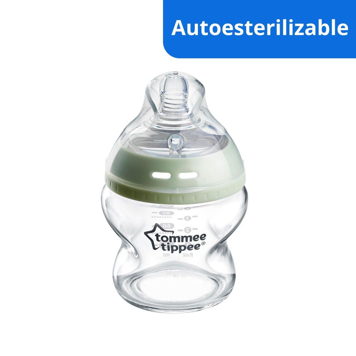 TOMMEE TIPPEE - Biberón Natural Start Vidrio Autoesterilizable 5 Oz