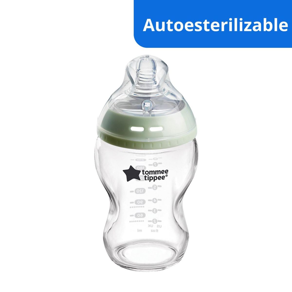 TOMMEE TIPPEE - Biberón Natural Start Vidrio Autoesterilizable 9 Oz