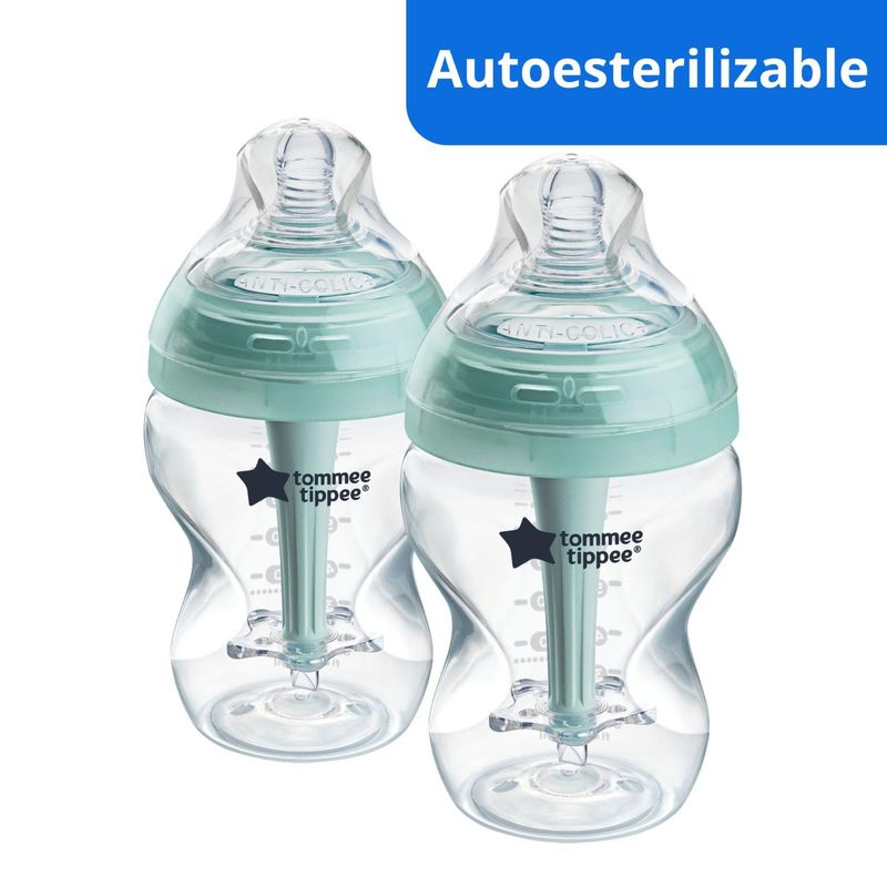 TOMMEE TIPPEE - Biberón Anticolicos Avanzado Autoesterilizable 9Oz X2