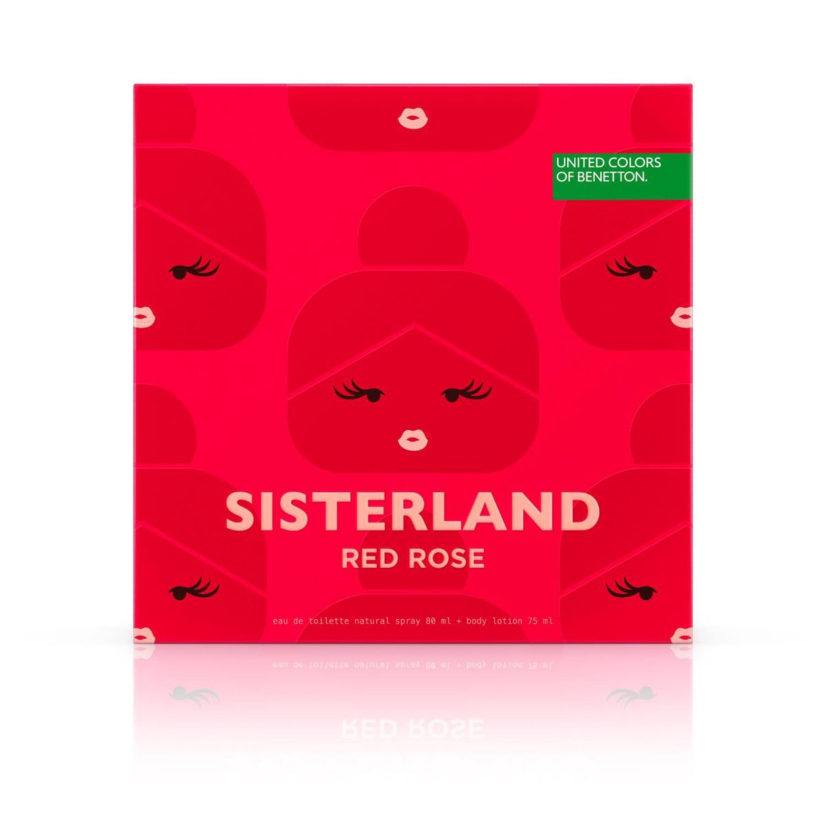 BENETTON - Set Benetton Sisterland Red Rose Eau De Toilette 80ml + Body Lotion 75ml Mujer