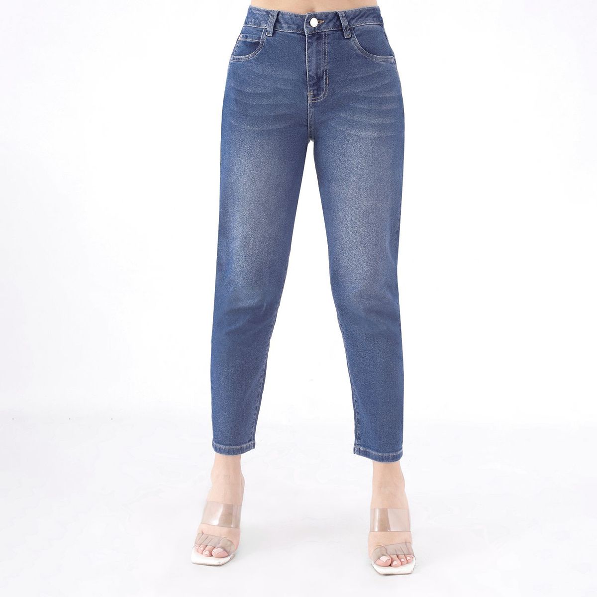 KANSAS - Pantalón Mom Algodón Mujer Kansas