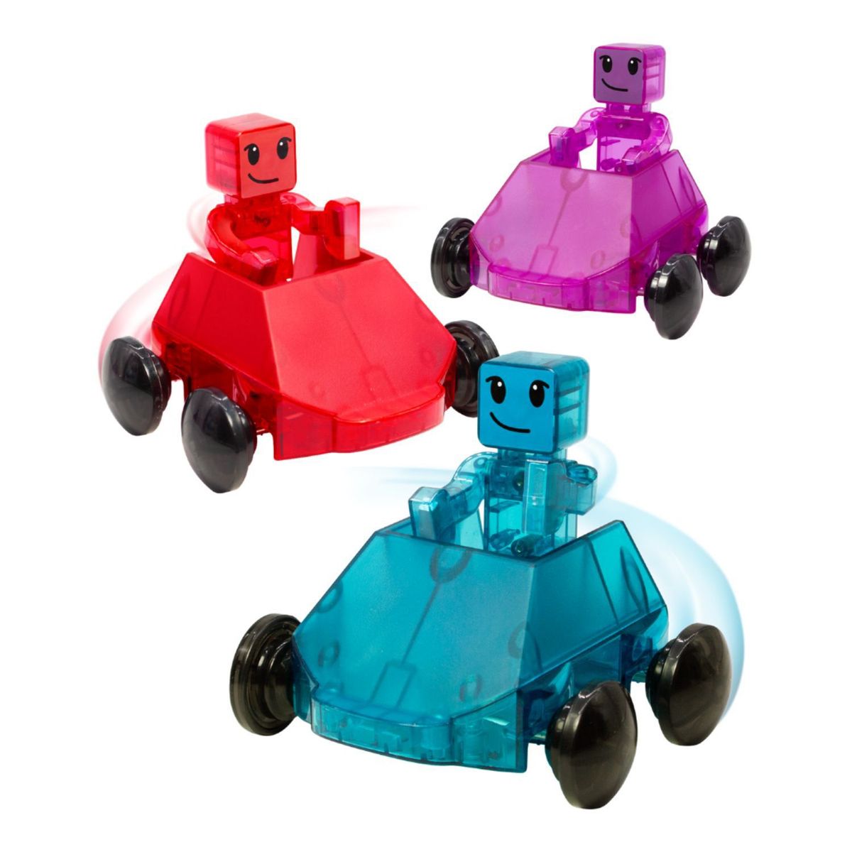 MAGNA TILES - Set Magnético De Autos Y Pilotos 6 Piezas Magna-tiles