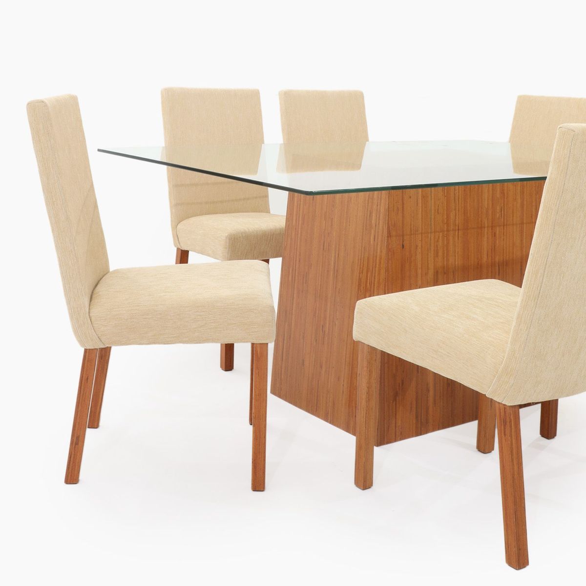 MICA - Juego De Comedor Bambu 6 Sillas