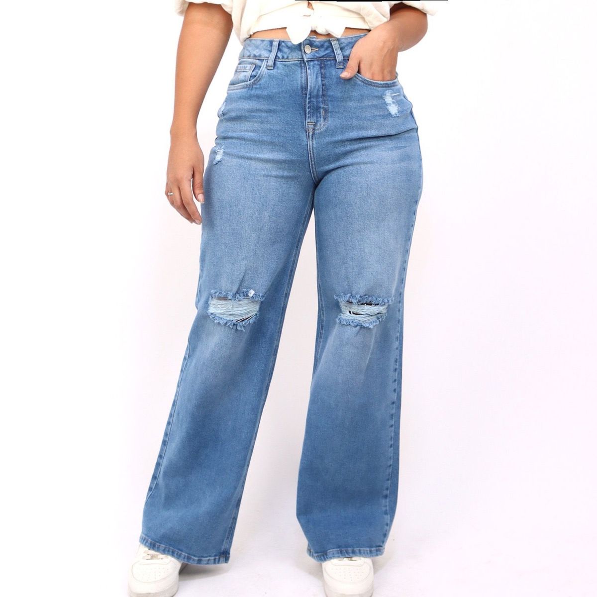 KAYRA POBLET - Jean Wide Algodón Mujer Kayra Poblet