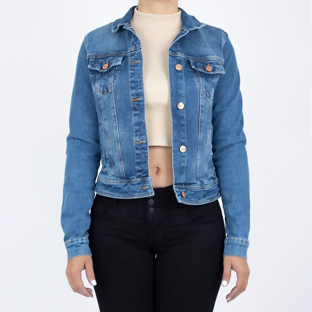 KAYRA POBLET - Casaca Jean Mujer Kayra