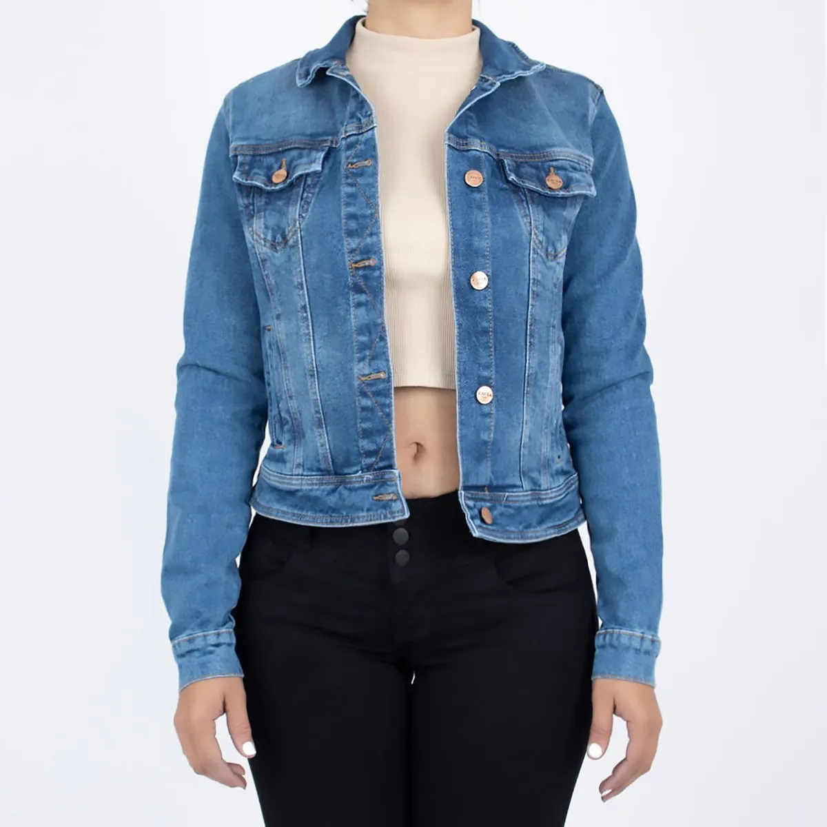 KAYRA POBLET - Casaca Jean Mujer Kayra