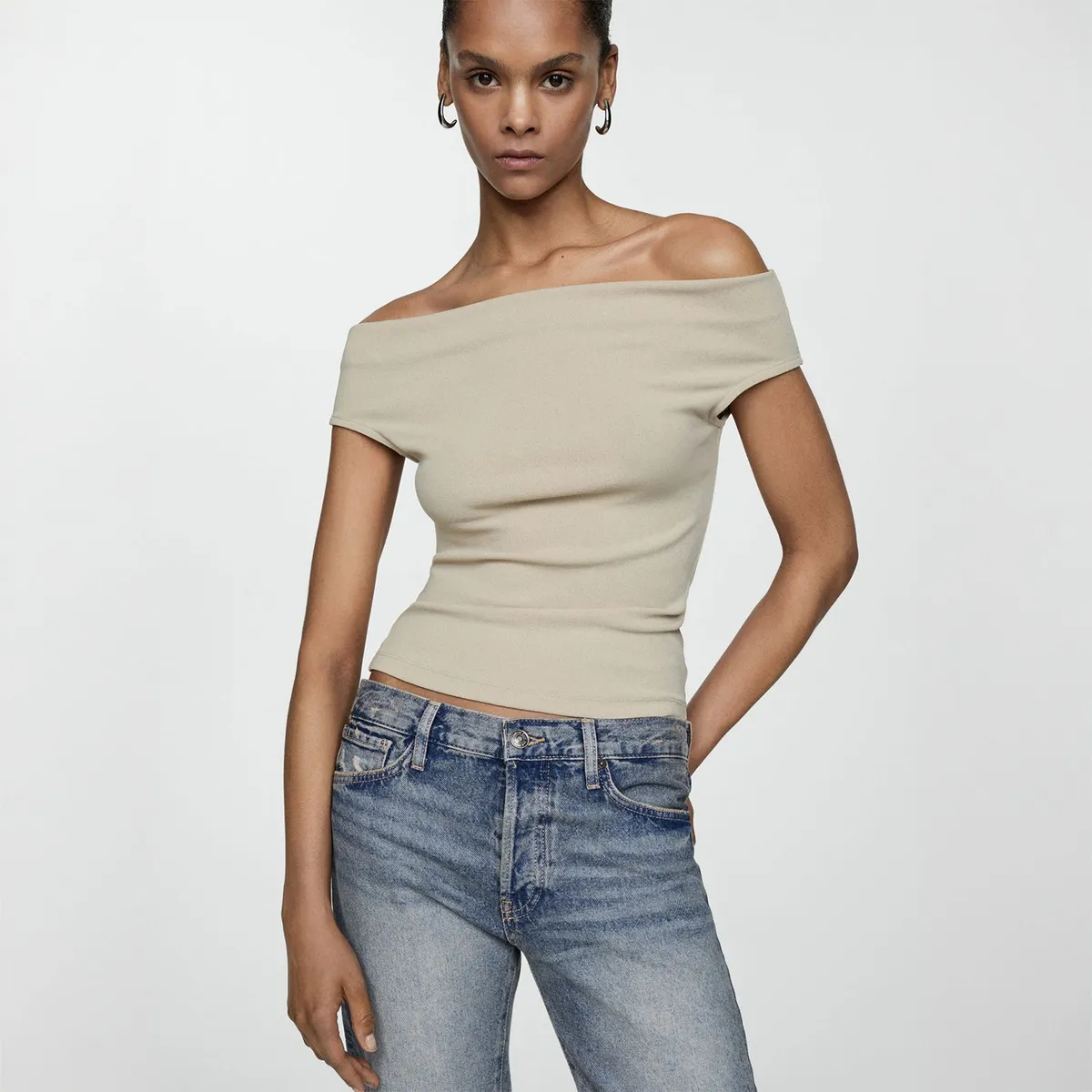 MANGO - Jean 100% Algodón Mujer Mango