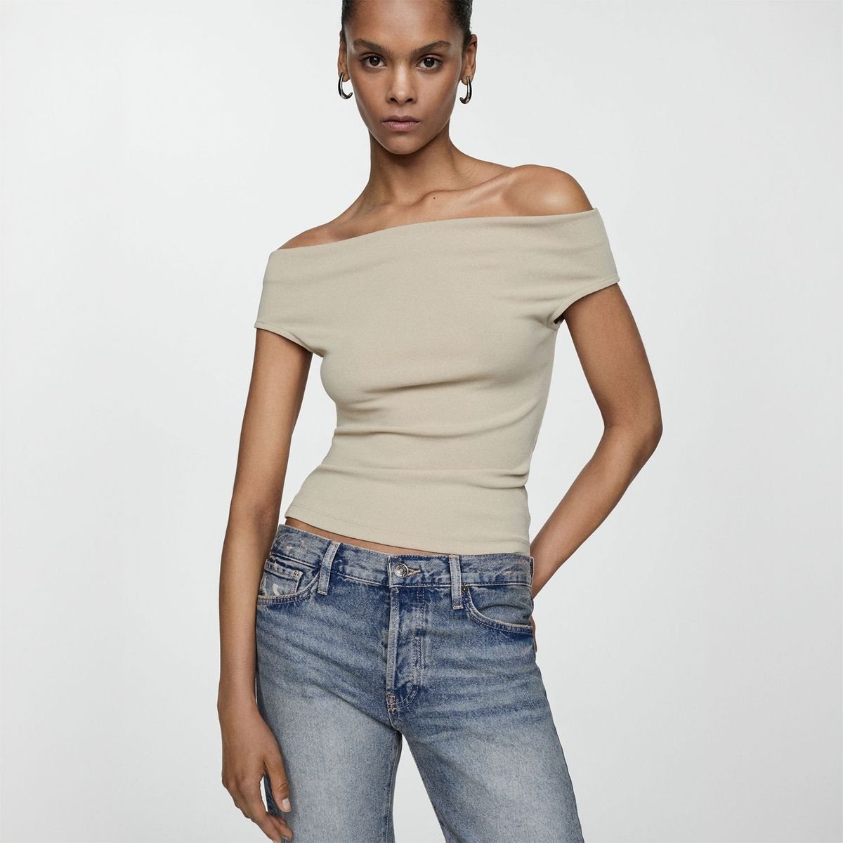 MANGO - Jean 100% Algodón Mujer Mango