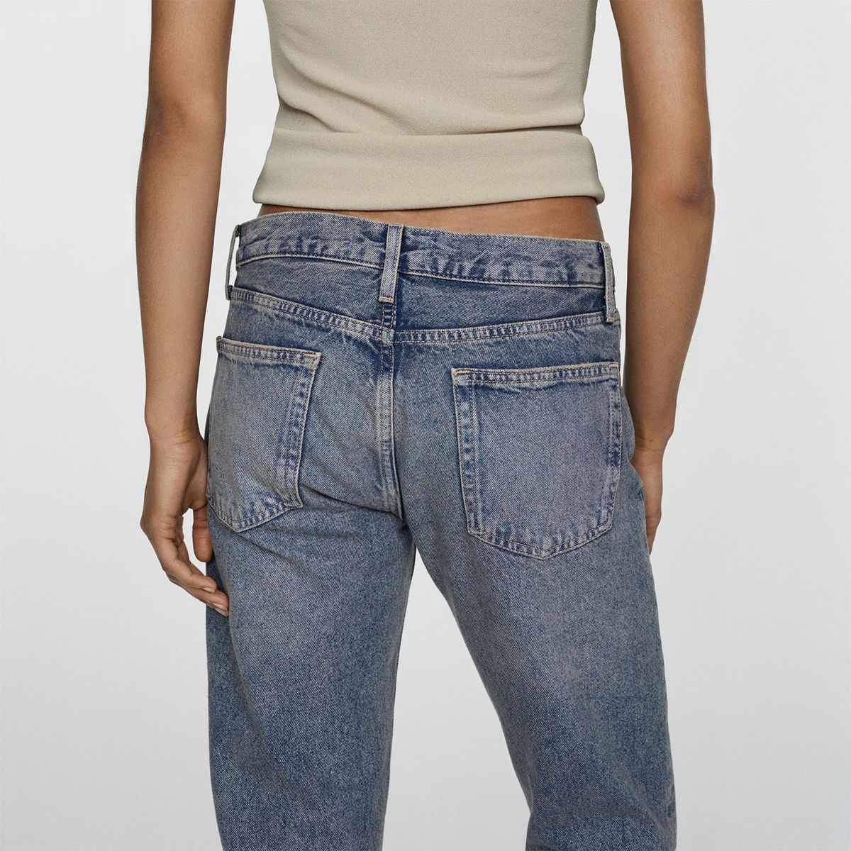 MANGO - Jean 100% Algodón Mujer Mango