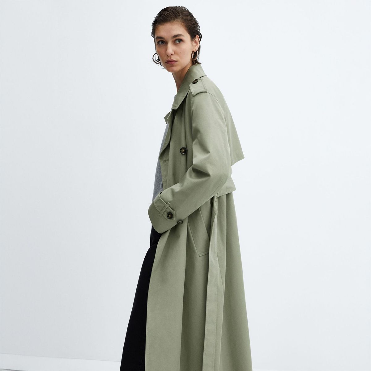 MANGO - Abrigo Algodón Mujer Mango