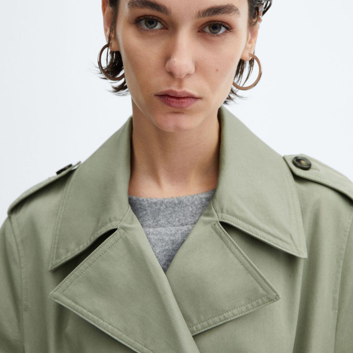 MANGO - Abrigo Algodón Mujer Mango