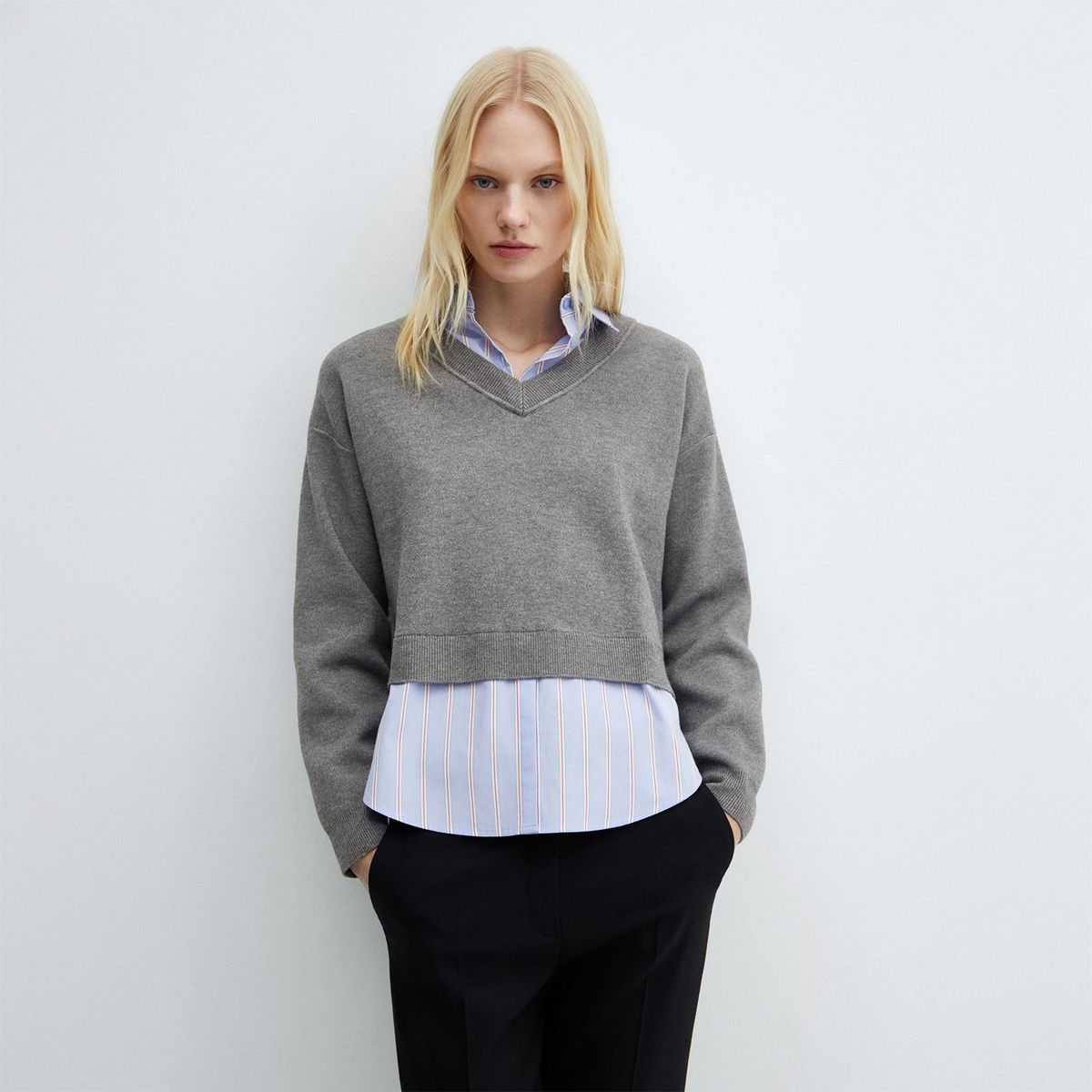 MANGO - Blusa Casual Mujer Mango