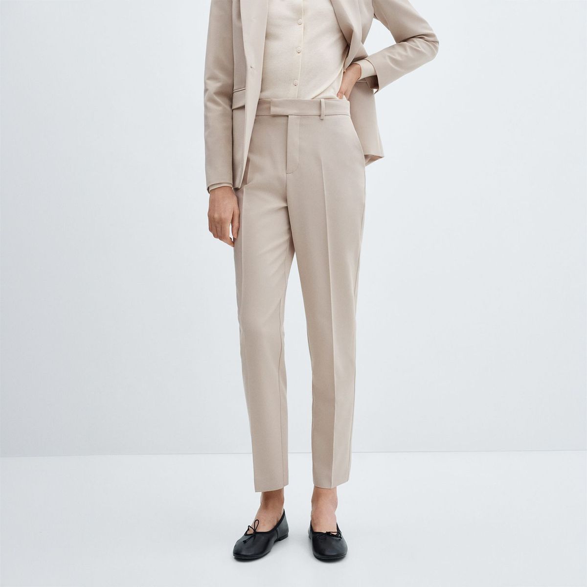 MANGO - Pantalón 100% Algodón Mujer Mango