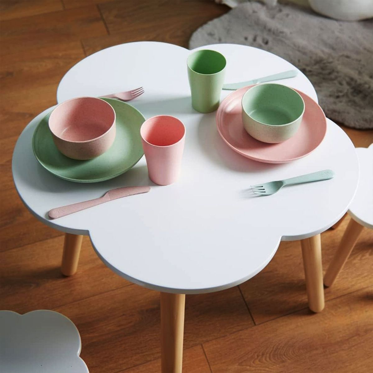 DIBA MUEBLES - Juego De Mesa Y Silla Infantil Nube