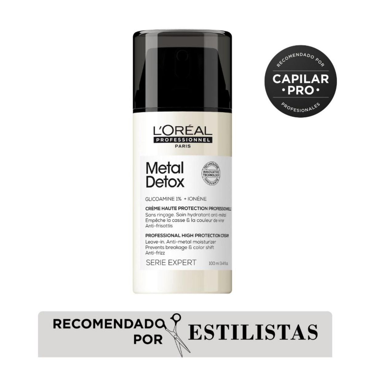 LOREAL PROFESSIONNEL - Termoprotector En Crema Para Peinar Metal Detox Para Todo Tipo De Cabello Loreal Professionnel  100Ml