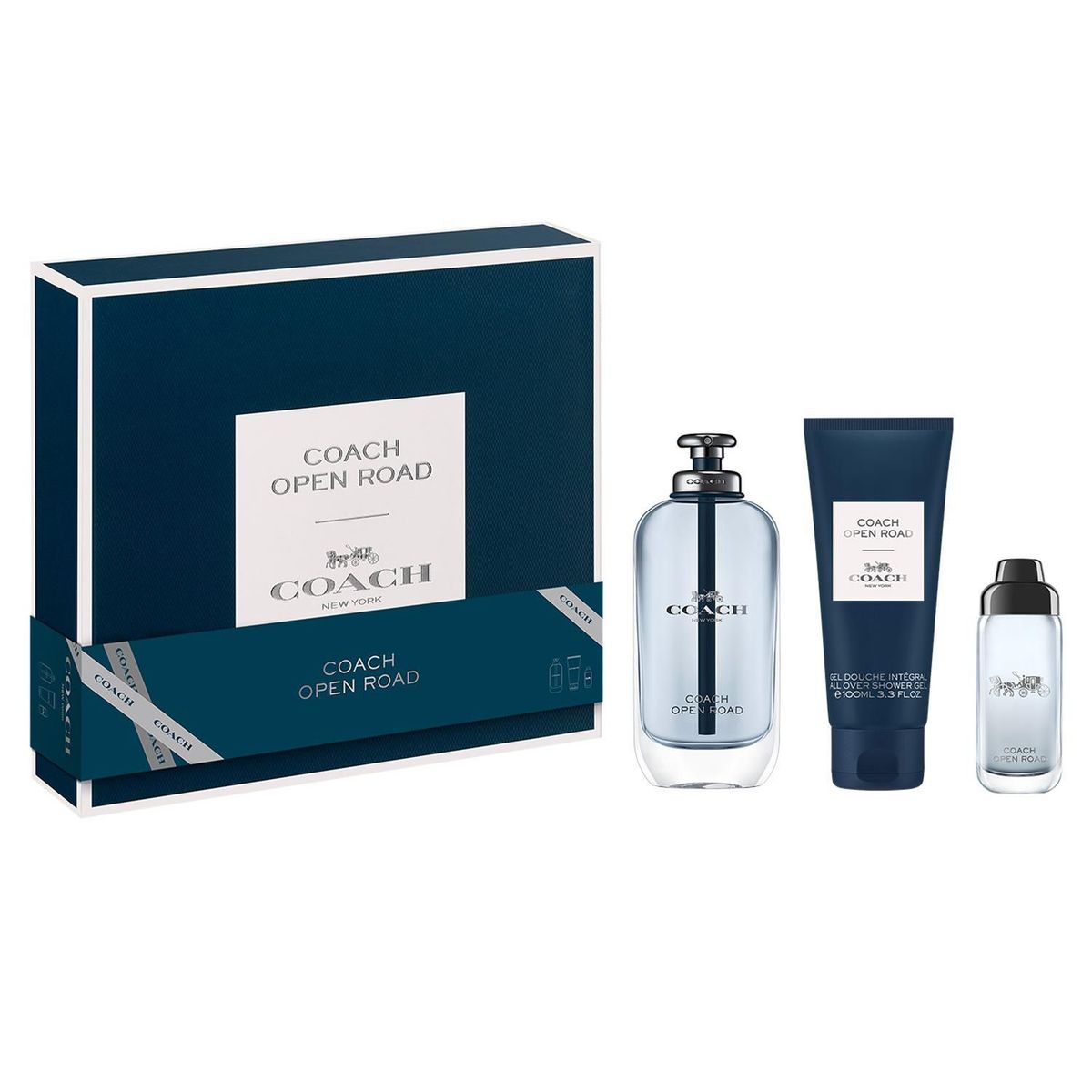 COACH - Set Coach Open Road Eau De Toilette 100 Ml + Shower Gel 100 Ml + Eau De Toilette 15 Ml Hombre