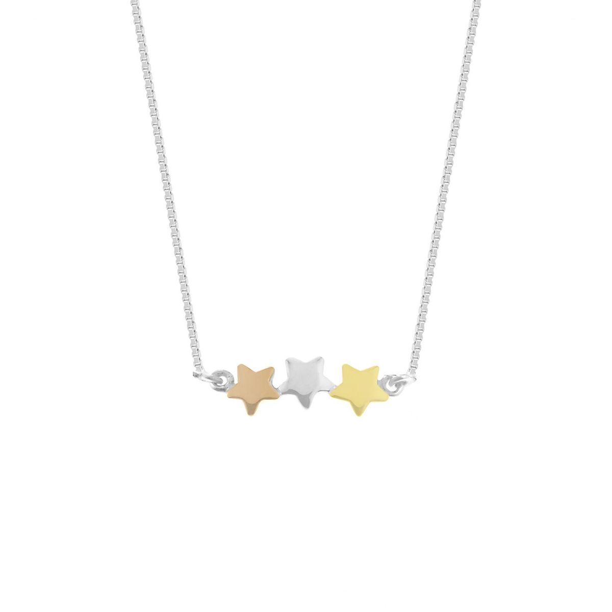 BALIQ - Collar  3 Estrellas Oro18k