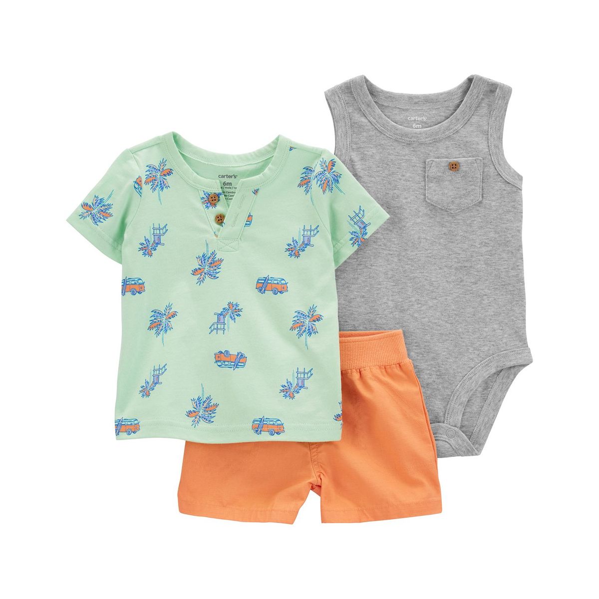 CARTER'S - Conjunto 3 Piezas Bebé Niño Algodón Carters