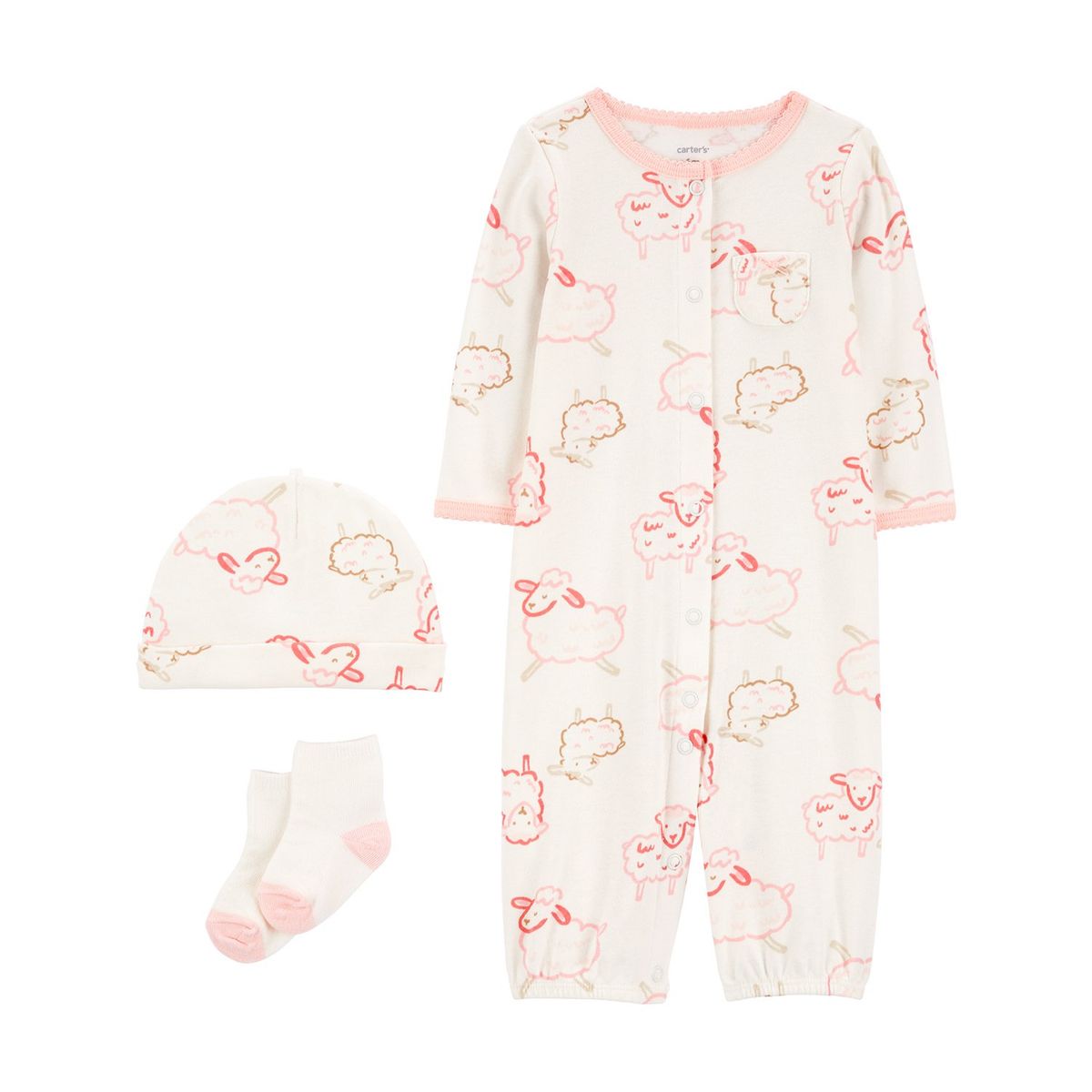 CARTER'S - Conjunto Bebé Niña 3 Piezas Algodón Carters