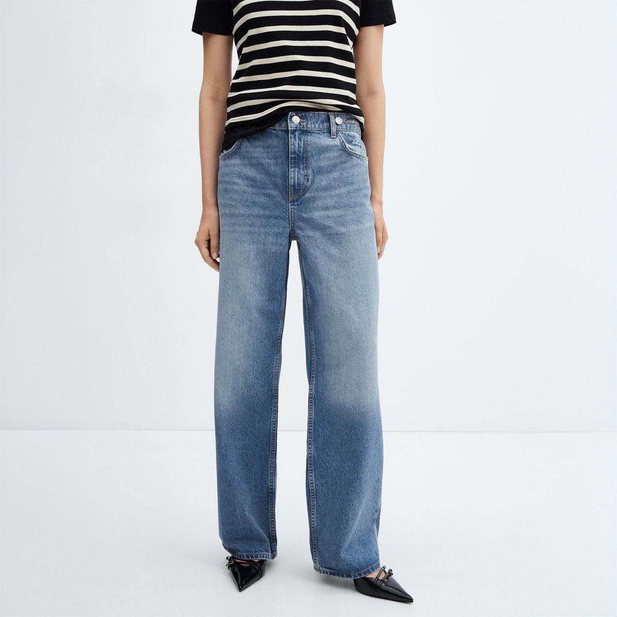 MANGO - Jean 100% Algodón Mujer Mango