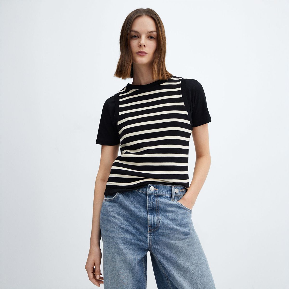 MANGO - Jean 100% Algodón Mujer Mango