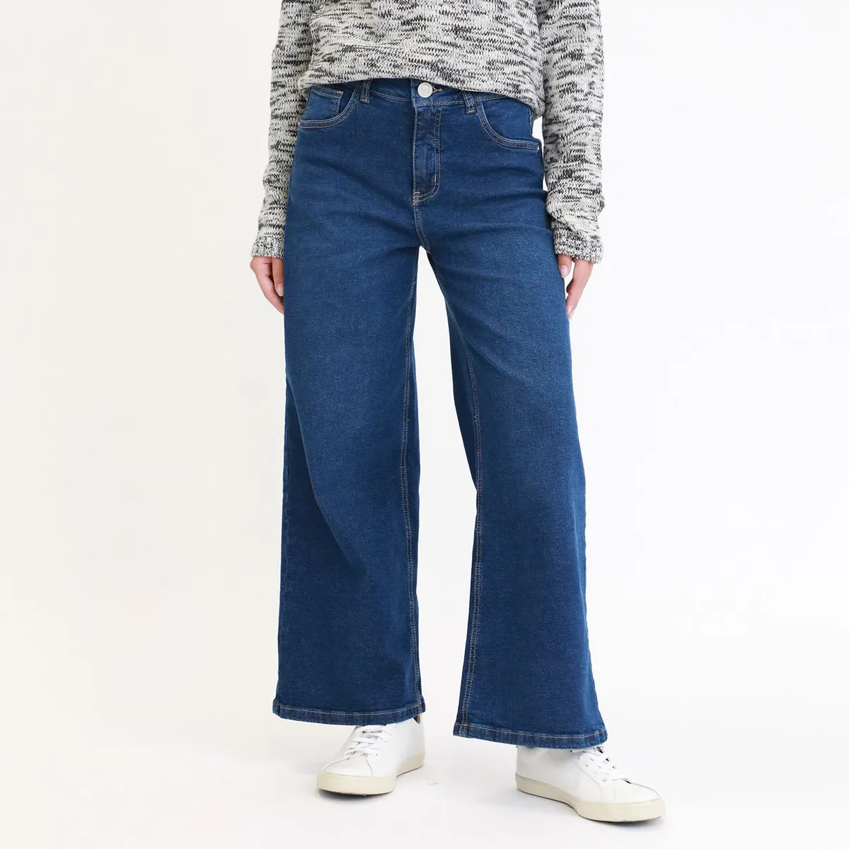 SYBILLA - Jean Wide Leg Tiro Medio Mujer Sybilla