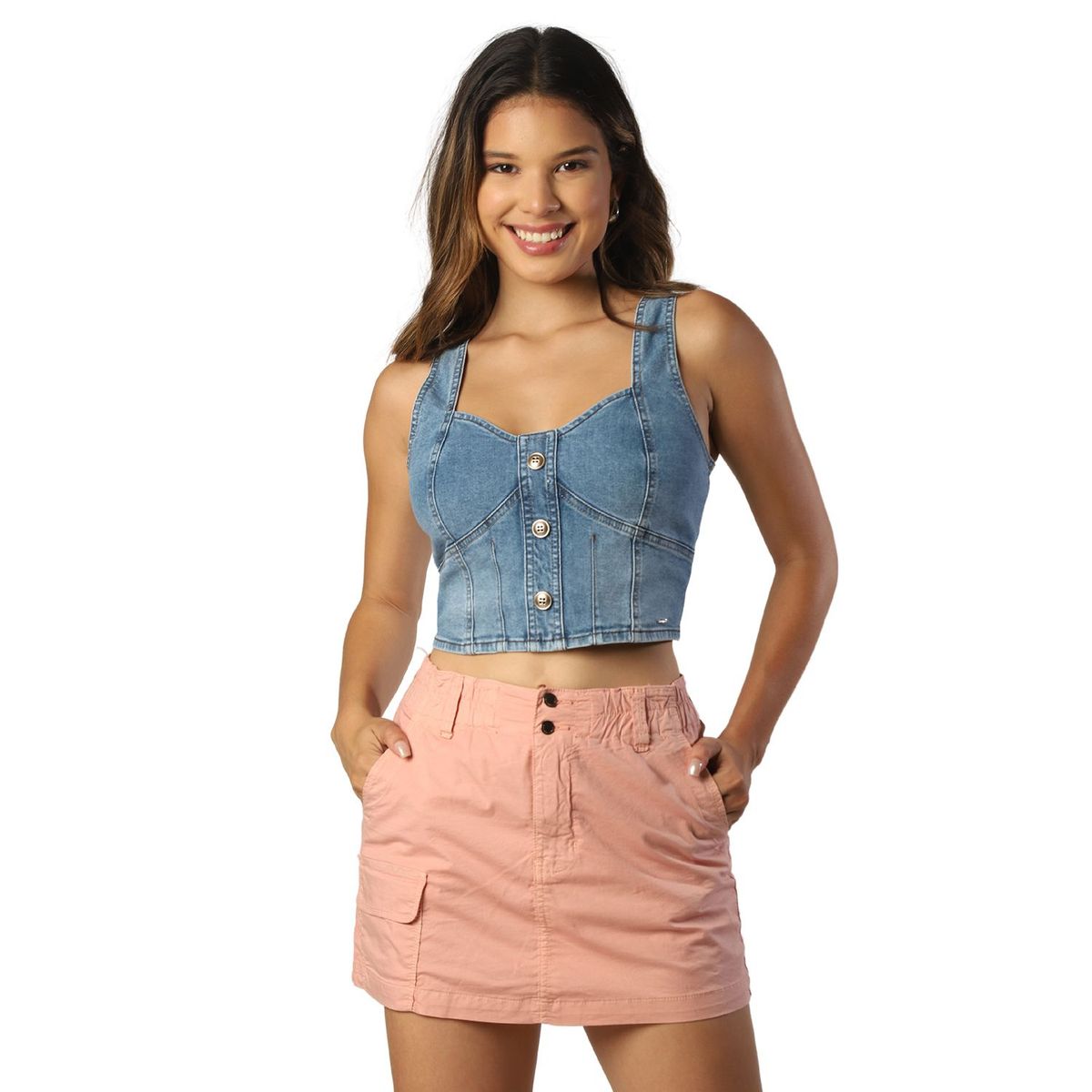 FORDAN JEANS - Falda Short Algodón Mujer Fordan Jeans
