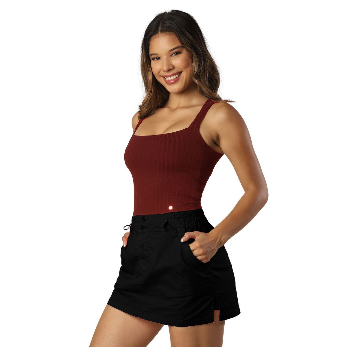 FORDAN JEANS - Falda Short Algodón Mujer Fordan Jeans