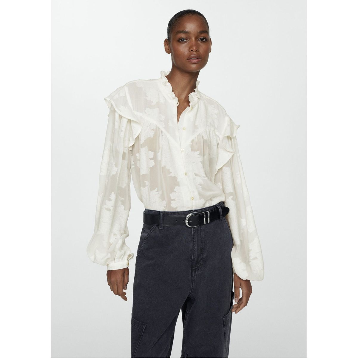 MANGO - Blusa Casual Mujer Mango