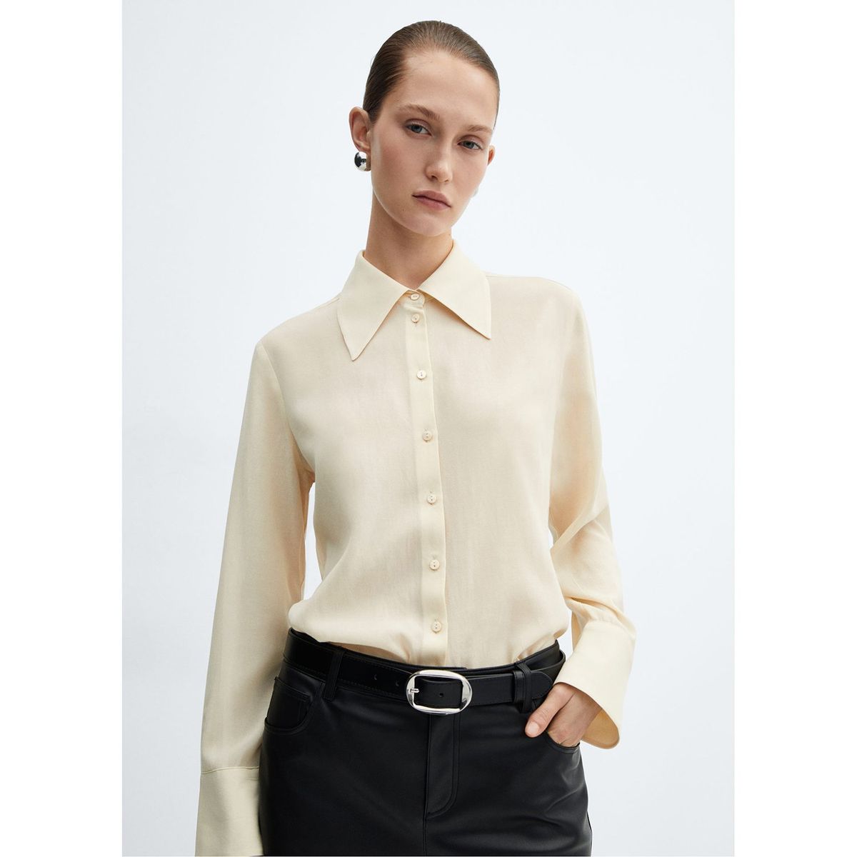 MANGO - Blusa Casual Mujer Mango