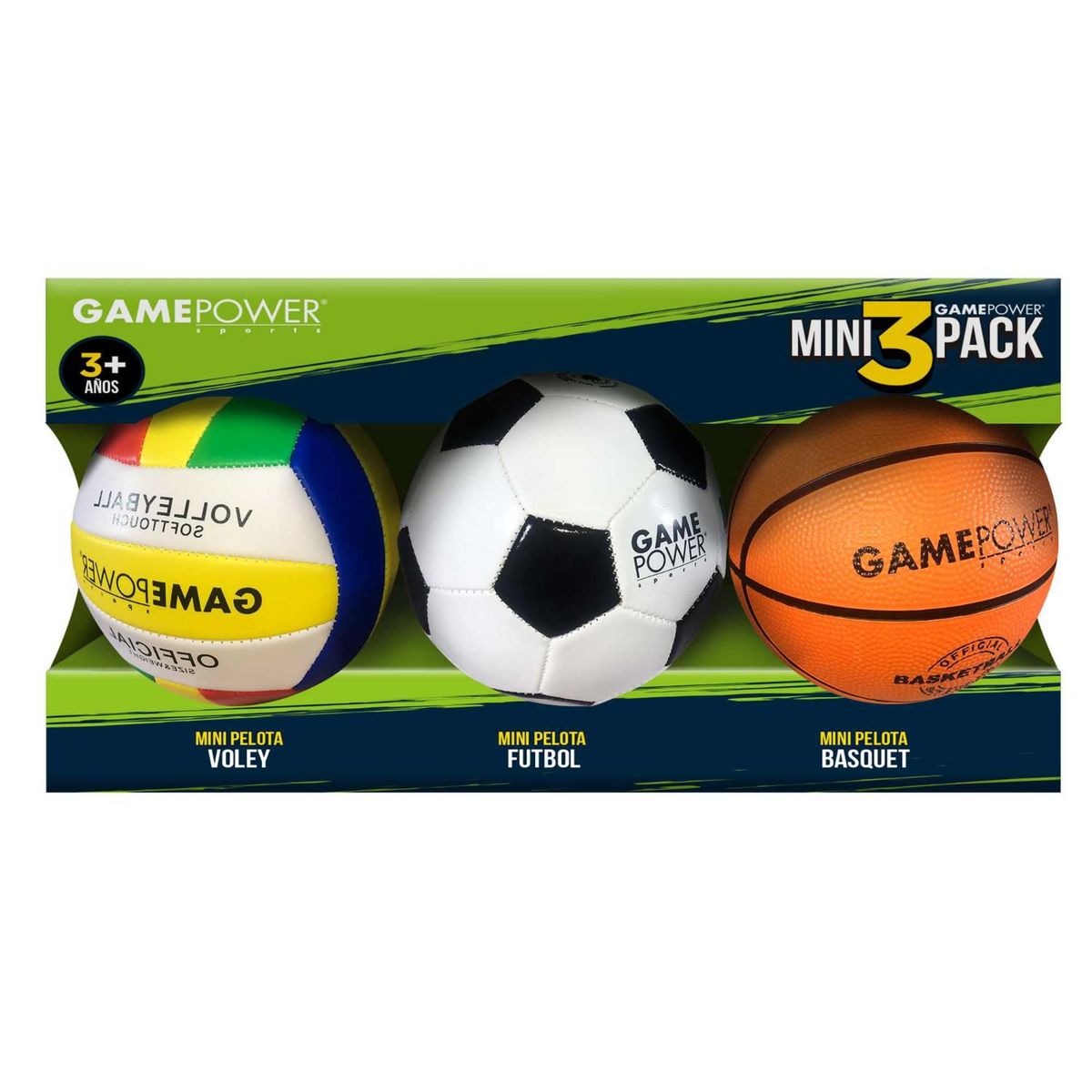 GAME POWER - Pack X3 Mini Pelotas Game Power