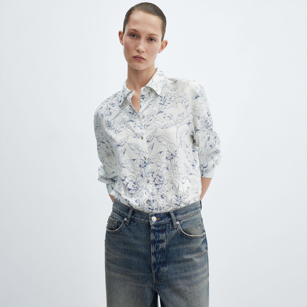 MANGO - Blusa Casual Mujer Mango