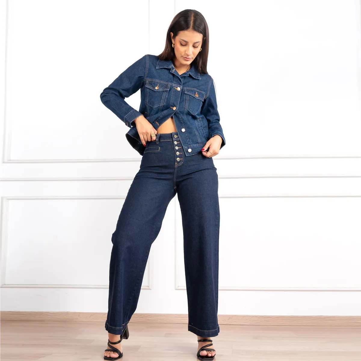 JAROLA - Pantalón Palazzo Tiro Alto Mujer Jarola