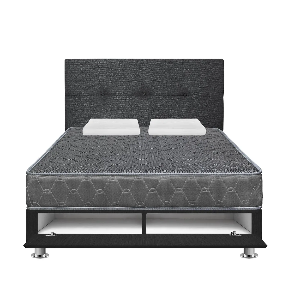 FORLI - Dormitorio Sabanera Acqua Gris 2 Plz + Sofá Cama