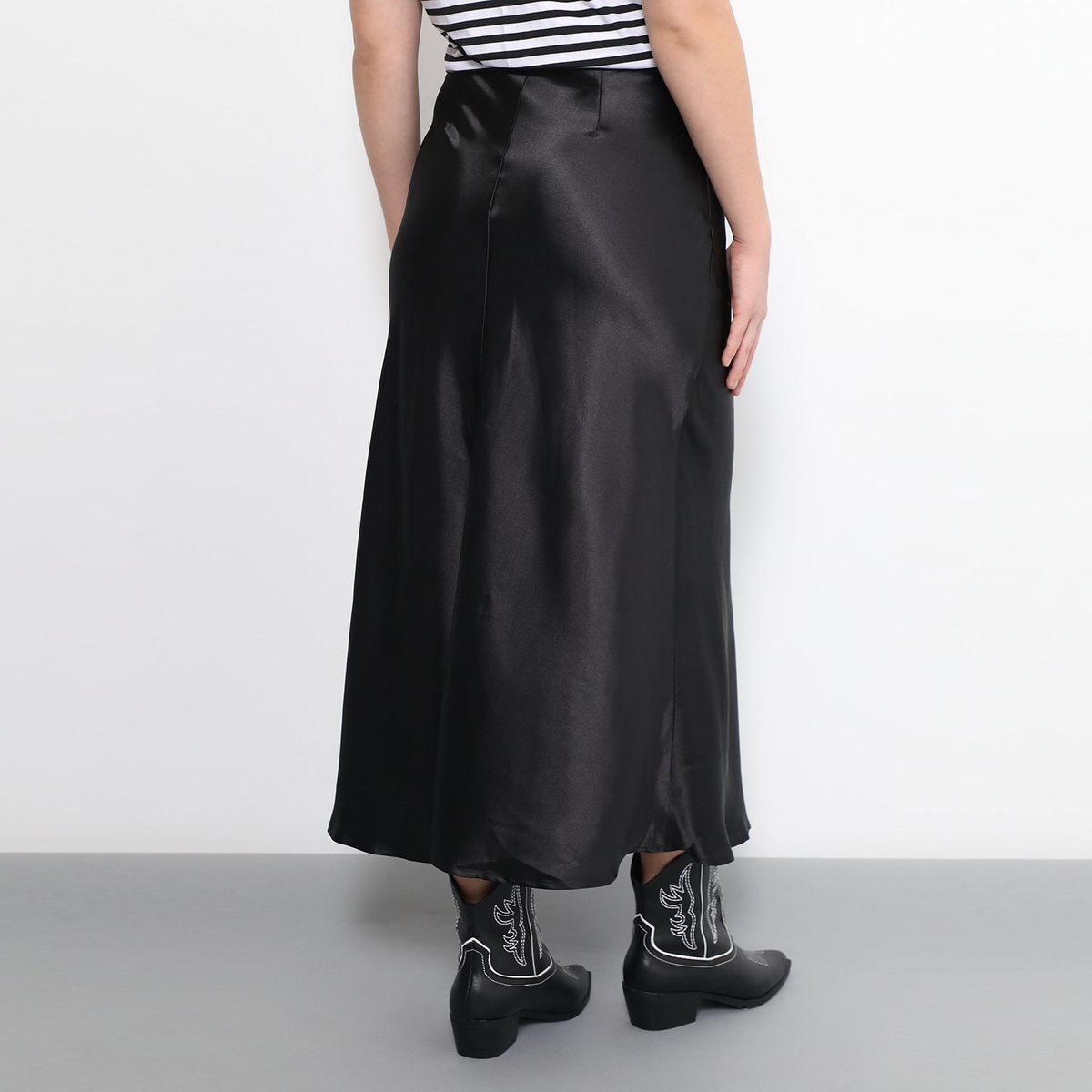 BASEMENT - Falda Satín Mujer Basement