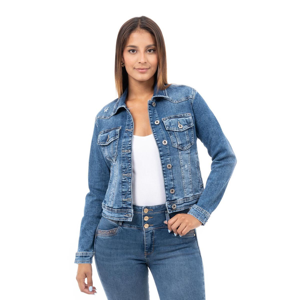 PIONIER - Casaca Jean Algodón Mujer Pionier