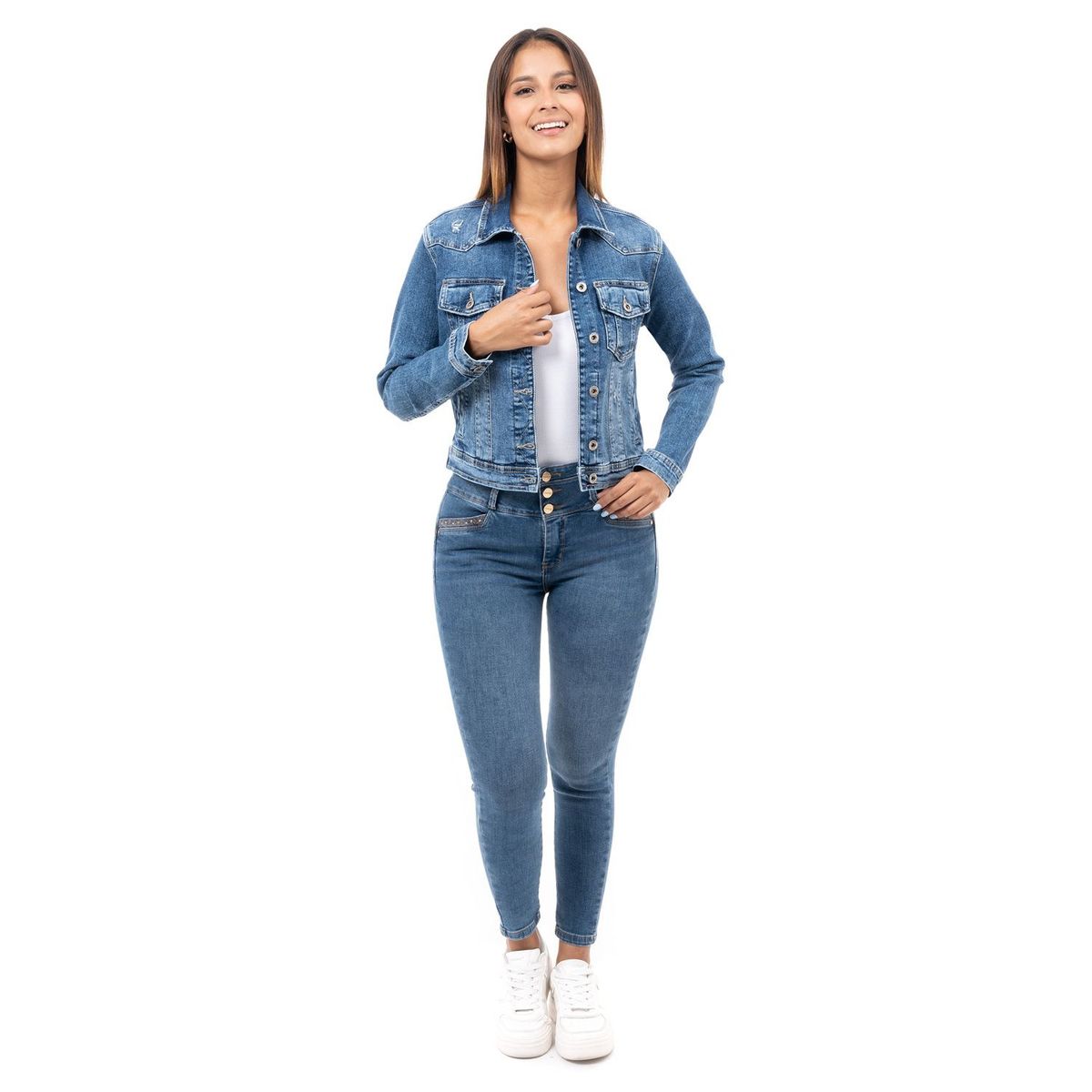 PIONIER - Casaca Jean Algodón Mujer Pionier