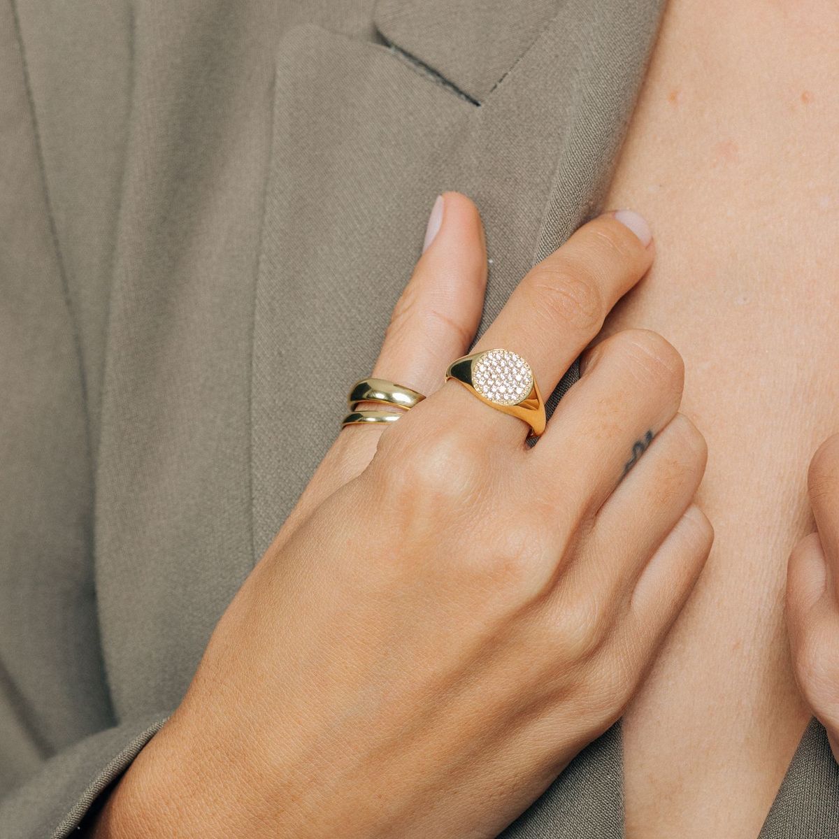 MAISHA - Anillo Chunky Bañado En Oro 24k