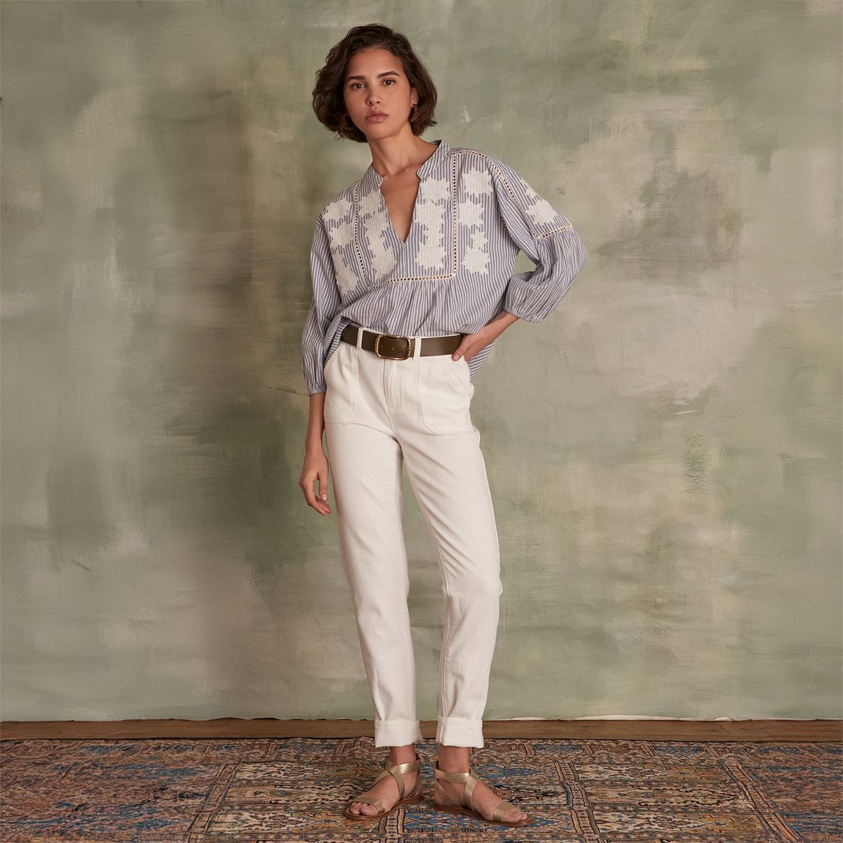 MAISON 123 - Pantalón Algodón Mujer Maison 123