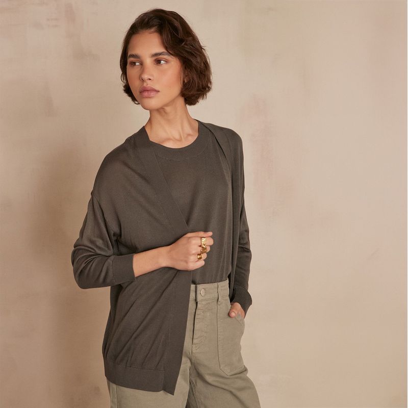 MAISON 123 - Cardigan Casual Mujer Maison 123
