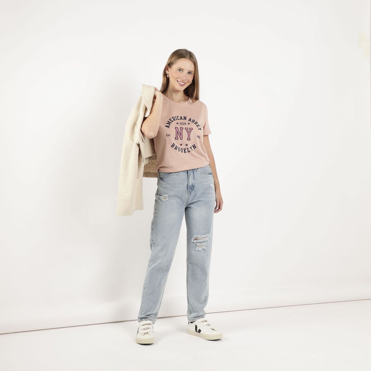 AMERICAN ABBEY - Polo Manga Corta Mujer American Abbey