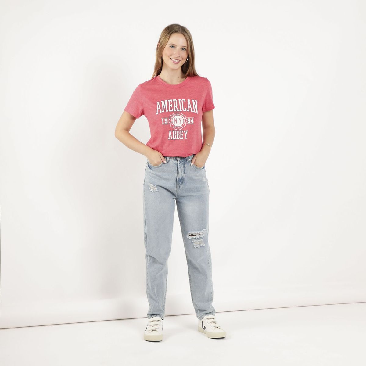 AMERICAN ABBEY - Polo Manga Corta Mujer American Abbey