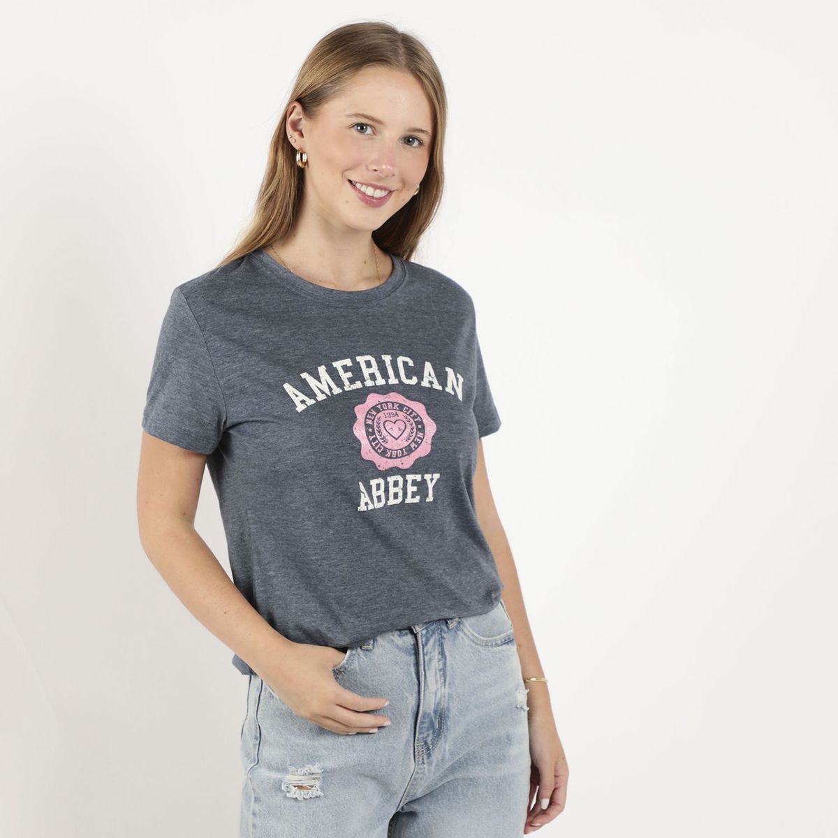 AMERICAN ABBEY - Polo Manga Corta Mujer American Abbey