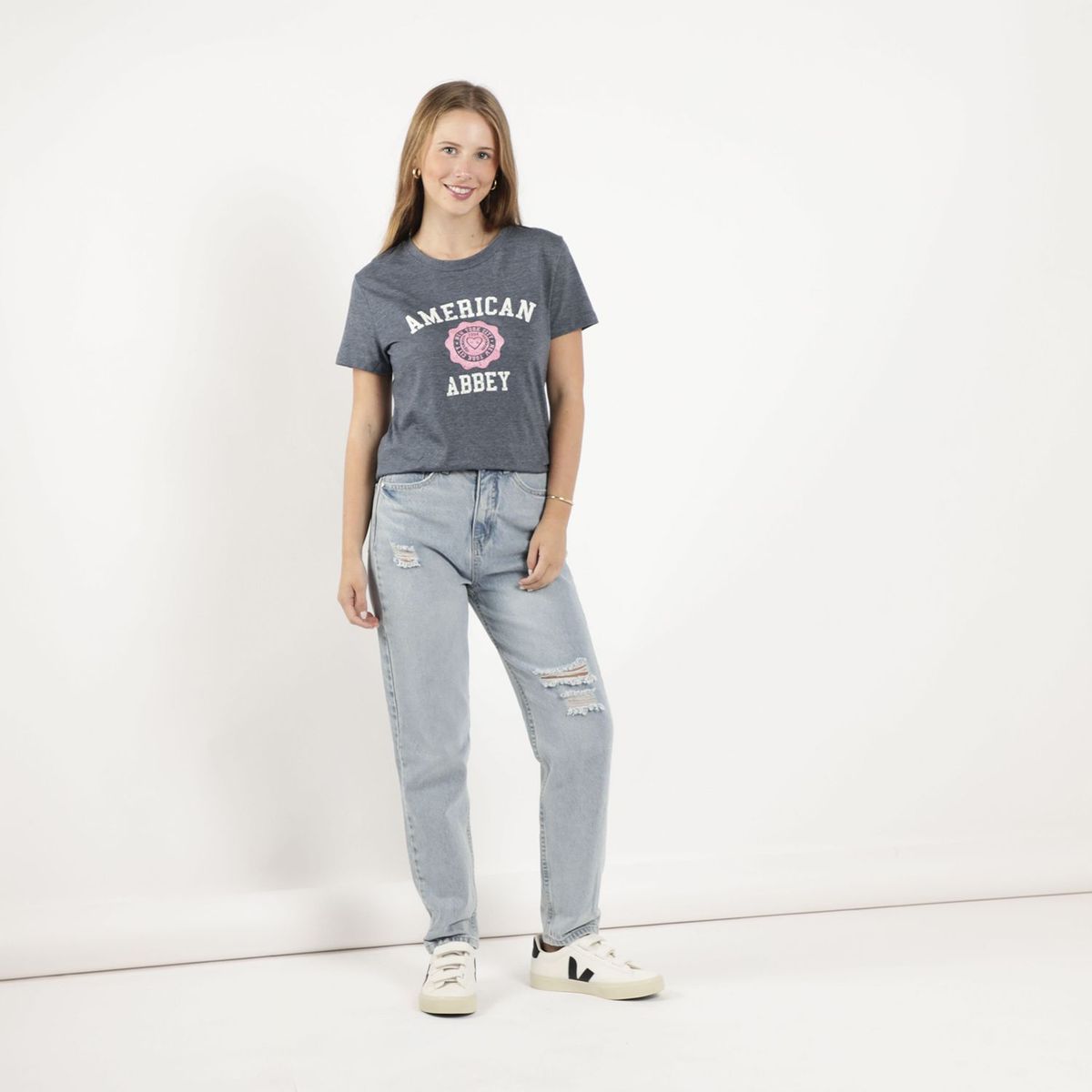 AMERICAN ABBEY - Polo Manga Corta Mujer American Abbey