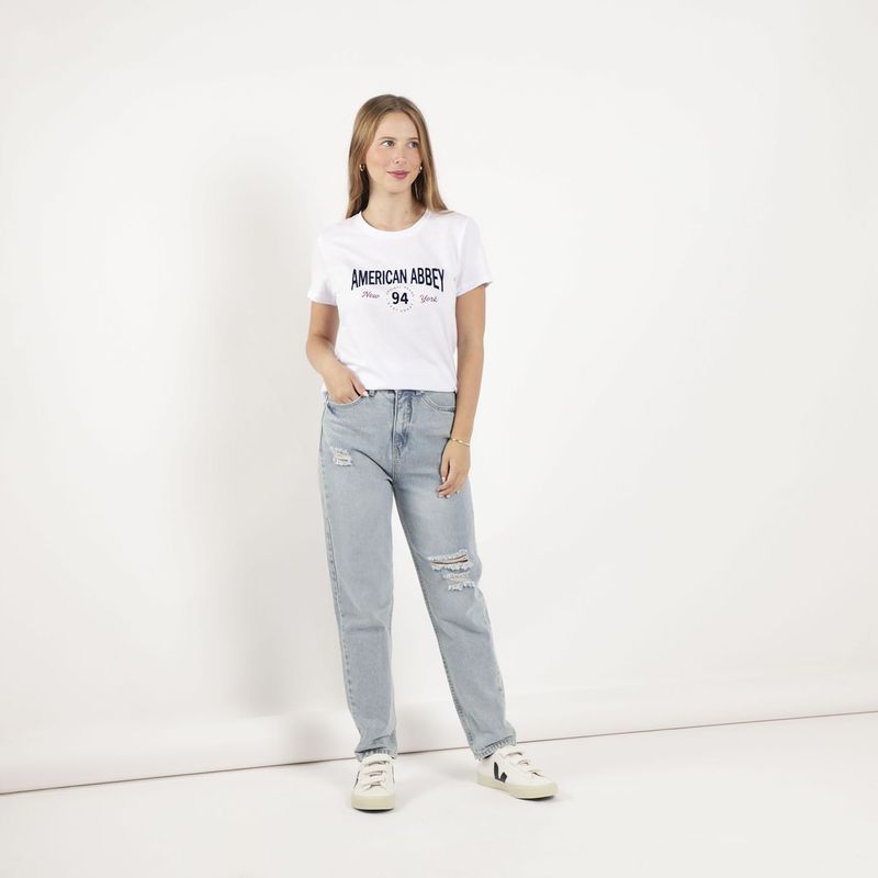 AMERICAN ABBEY - Polo Manga Corta Mujer American Abbey