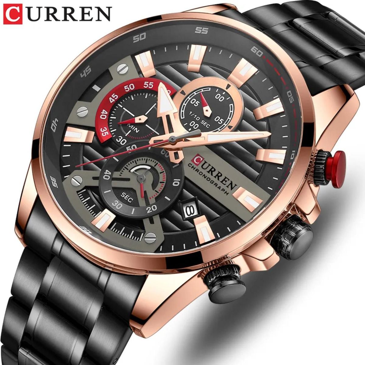 CURREN - Reloj Curren kred612001 Hombre + Estuche