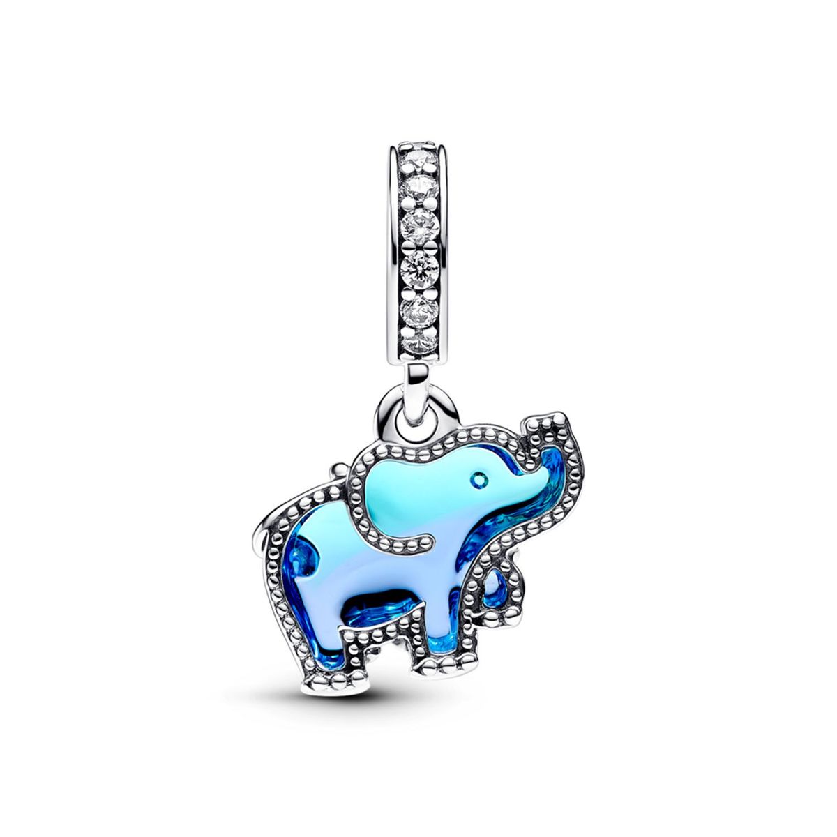 PANDORA - Charm Cristal Murano Azul Elefante