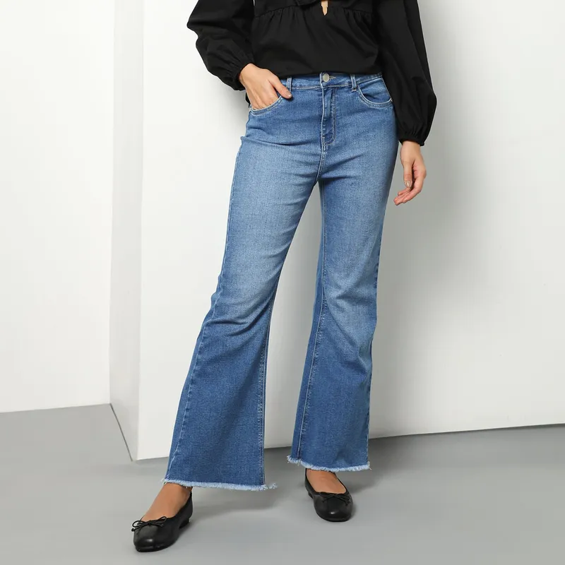 SYBILLA - Jean Flare Algodón Mujer Sybilla