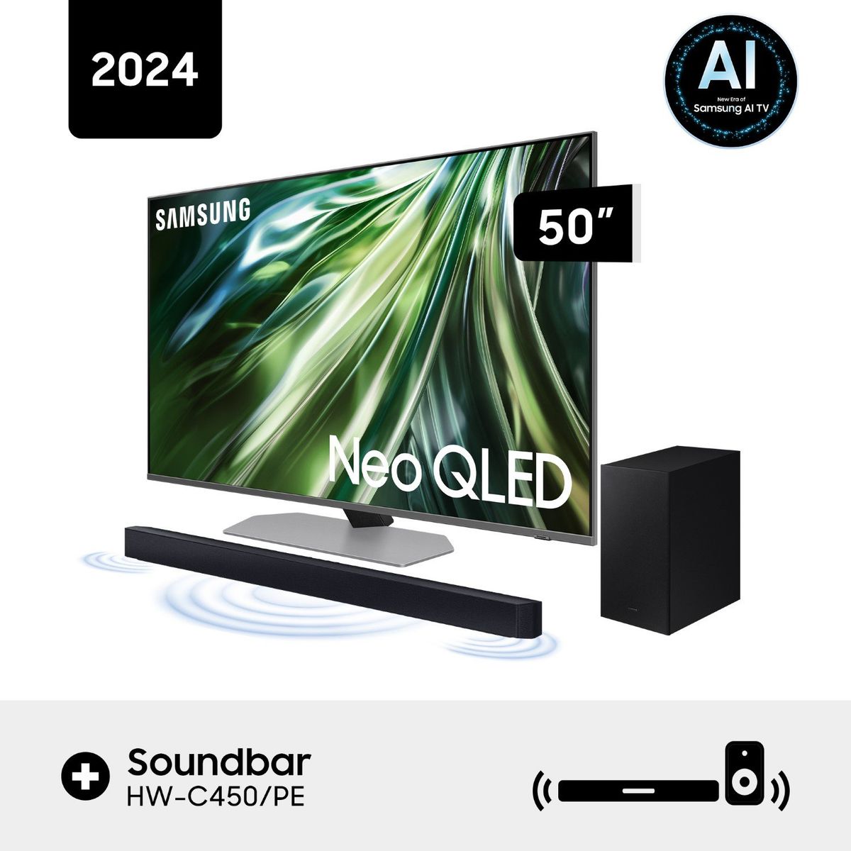 SAMSUNG - Televisor Samsung Neo Qled 50'' 4k Qn90d Tizen Os Smart Tv (2024)